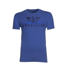 Arma Y9TOO7482 Saks Mavisi-SM1 Bisiklet Yaka Erkek T-shirt