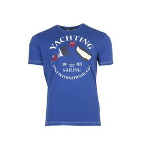 Arma Y9TOO7524 Saks Mavisi-SM1 Bisiklet Yaka Erkek T-shirt
