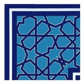 Armada Çini 10x10 cm KSK-72 Türkmen Yıldızı Çini Karo Seramik Desenli Bordür Köşesi