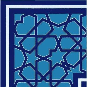 Armada Çini 10x10 cm KSK-72 Türkmen Yıldızı Çini Karo Seramik Desenli Bordür Köşesi