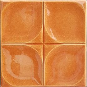 Armada Çini 12.5x12.5 cm Defakto Karamel Model Çini Seramik Karo