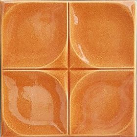 Armada Çini 12.5x12.5 cm Defakto Karamel Model Çini Seramik Karo