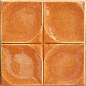 Armada Çini 12.5x12.5 cm Defakto Karamel Model Çini Seramik Karo