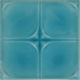Armada Çini 12.5x12.5 cm Defakto Turkuaz Model Çini Seramik Karo