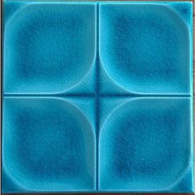 Armada Çini 12.5x12.5 cm Defakto Turkuaz Model Çini Seramik Karo
