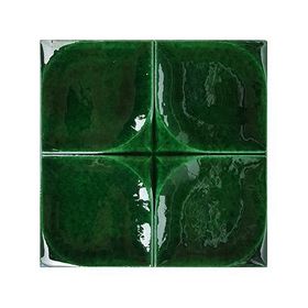 Armada Çini 12.5x12.5 cm Defakto Yeşil Model Çini Seramik Karo