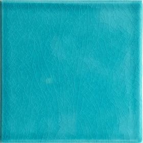 Armada Çini 12.5x12.5 cm Düz Turkuaz Çini Seramik Karo