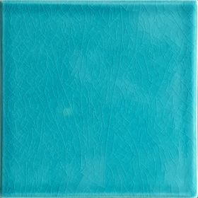 Armada Çini 12.5x12.5 cm Düz Turkuaz Çini Seramik Karo