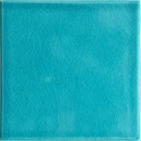 Armada Çini 12.5x12.5 cm Düz Turkuaz Çini Seramik Karo