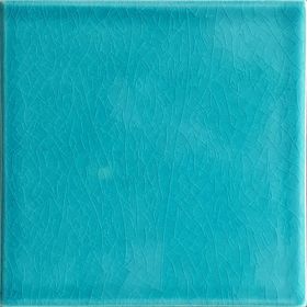 Armada Çini 12.5x12.5 cm Düz Turkuaz Çini Seramik Karo
