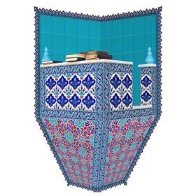 Armada Çini 120x160 Turkuaz Köşeli Cami Kürsüsü