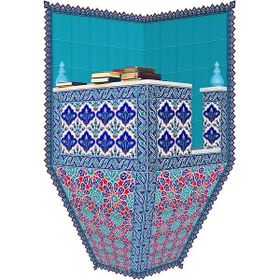 Armada Çini 120x160 Turkuaz Köşeli Cami Kürsüsü