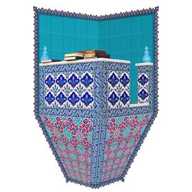 Armada Çini 120x160 Turkuaz Köşeli Cami Kürsüsü