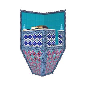 Armada Çini 120x160 Turkuaz Köşeli Cami Kürsüsü