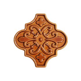 Armada Çini 12x12 Ottoman Çiçekli Arabesk Karamel Çini Seramik Karo