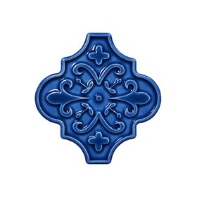 Armada Çini 12x12 Ottoman Çiçekli Arabesk Kobalt Çini Seramik Karo