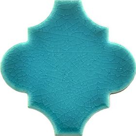 Armada Çini 12x12 Ottoman Düz Arabesk Turkuaz Çini Karo Seramik