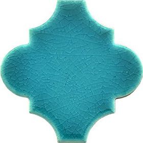 Armada Çini 12x12 Ottoman Düz Arabesk Turkuaz Çini Karo Seramik