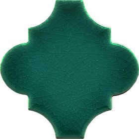 Armada Çini 12x12 Ottoman Düz Arabesk Yeşil Çini Karo Seramik