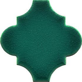 Armada Çini 12x12 Ottoman Düz Arabesk Yeşil Çini Karo Seramik