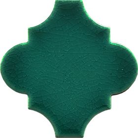 Armada Çini 12x12 Ottoman Düz Arabesk Yeşil Çini Karo Seramik