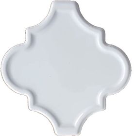 Armada Çini 12x12 Ottoman Rölyefli Arabesk Beyaz Çini Karo Seramik