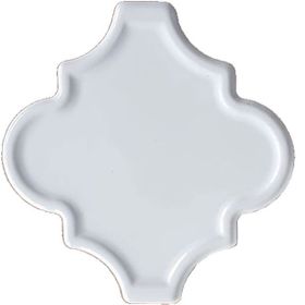 Armada Çini 12x12 Ottoman Rölyefli Arabesk Beyaz Çini Karo Seramik