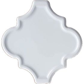 Armada Çini 12x12 Ottoman Rölyefli Arabesk Beyaz Çini Karo Seramik