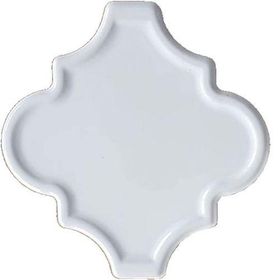 Armada Çini 12x12 Ottoman Rölyefli Arabesk Beyaz Çini Karo Seramik