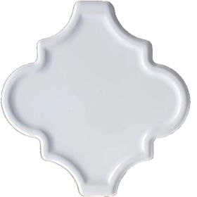 Armada Çini 12x12 Ottoman Rölyefli Arabesk Beyaz Çini Karo Seramik