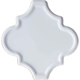 Armada Çini 12x12 Ottoman Rölyefli Arabesk Beyaz Çini Karo Seramik