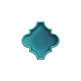 Armada Çini 12x12 Ottoman Rölyefli Arabesk Turkuaz Çini Seramik Karo