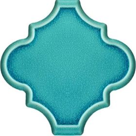 Armada Çini 12x12 Ottoman Rölyefli Arabesk Turkuaz Çini Seramik Karo