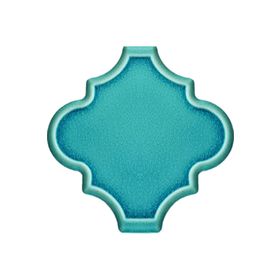 Armada Çini 12x12 Ottoman Rölyefli Arabesk Turkuaz Çini Seramik Karo