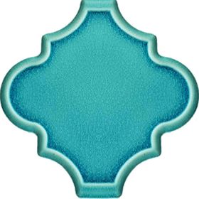 Armada Çini 12x12 Ottoman Rölyefli Arabesk Turkuaz Çini Seramik Karo