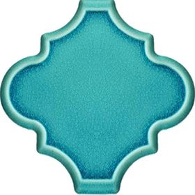 Armada Çini 12x12 Ottoman Rölyefli Arabesk Turkuaz Çini Seramik Karo