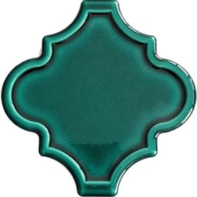 Armada Çini 12x12 Ottoman Rölyefli Arabesk Yeşil Çini Seramik Karo