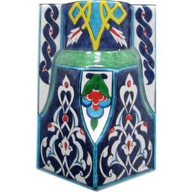 Armada Çini 14x20 El Dekoru Renkli Sütunce Başlık