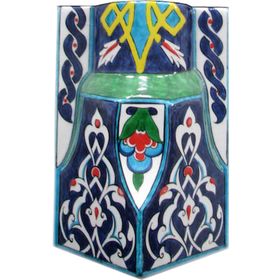 Armada Çini 14x20 El Dekoru Renkli Sütunce Başlık