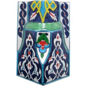 Armada Çini 14x20 El Dekoru Renkli Sütunce Başlık