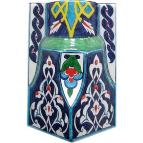 Armada Çini 14x20 El Dekoru Renkli Sütunce Başlık