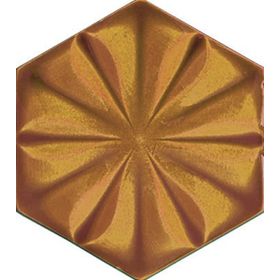 Armada Çini 15x17 cm Çiçekli Beyaz Desen Altıgen Çini Seramik Karo