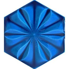 Armada Çini 15x17 cm Çiçekli Kobalt Desen Altıgen Çini Seramik Karo