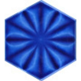 Armada Çini 15x17 cm Çiçekli Kobalt Desen Altıgen Çini Seramik Karo