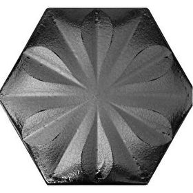 Armada Çini 15x17 cm Çiçekli Mat metalik Altıgen Seramik