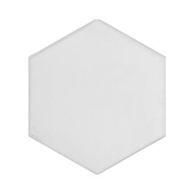 Armada Çini 15x17 cm Düz Beyaz Altıgen Desen Çini Seramik Karo