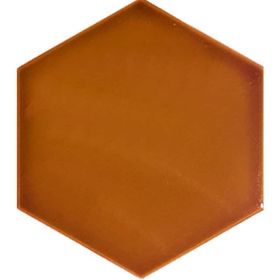 Armada Çini 15x17 cm Düz Karamel Altıgen Çini Seramik Karo