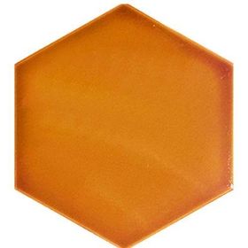 Armada Çini 15x17 cm Düz Karamel Altıgen Çini Seramik Karo