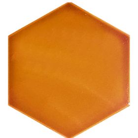 Armada Çini 15x17 cm Düz Karamel Altıgen Çini Seramik Karo