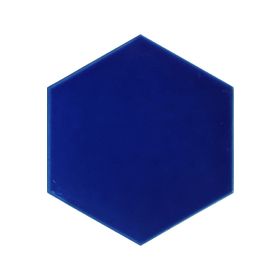 Armada Çini 15x17 cm Düz Kobalt Altıgen Çini Seramik Karo
